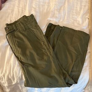 Free People Olive Green Midi Skirt